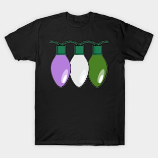 Genderqueer Pride Christmas Lights T-Shirt